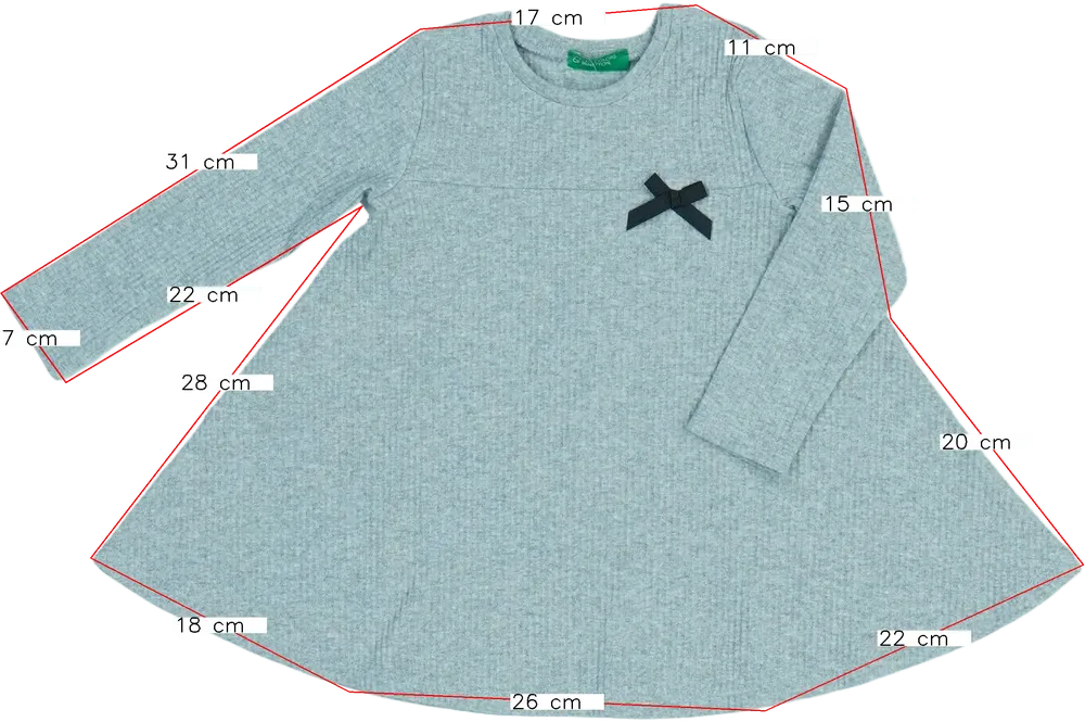 Szürke Benetton Ruha EU 86 / UK 12-18 hónap / US 18 hónap
