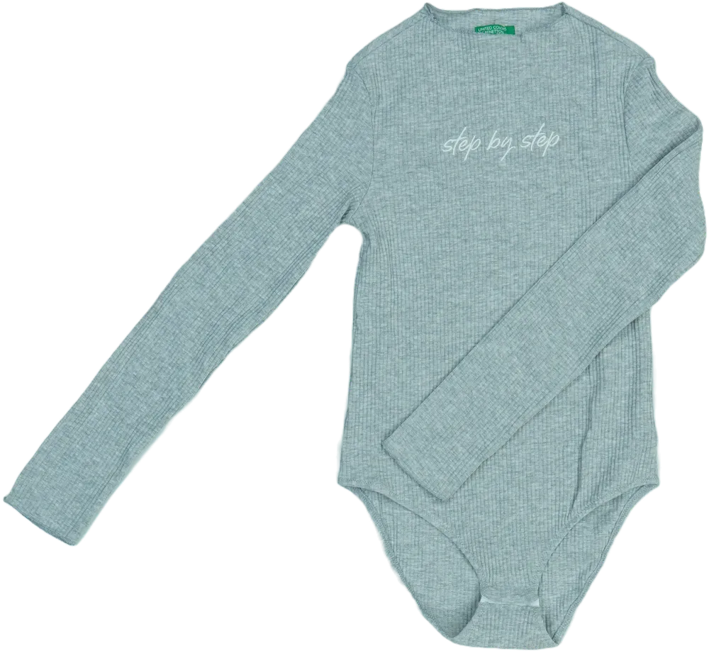 Szürke Benetton Hosszú ujjú body EU 134 / UK 9 év / US 9 év/L