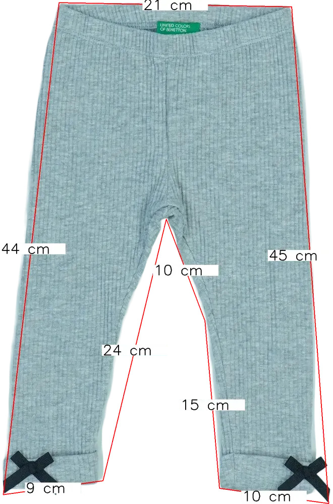 Szürke Benetton Leggings EU 86 / UK 12-18 hónap / US 18 hónap
