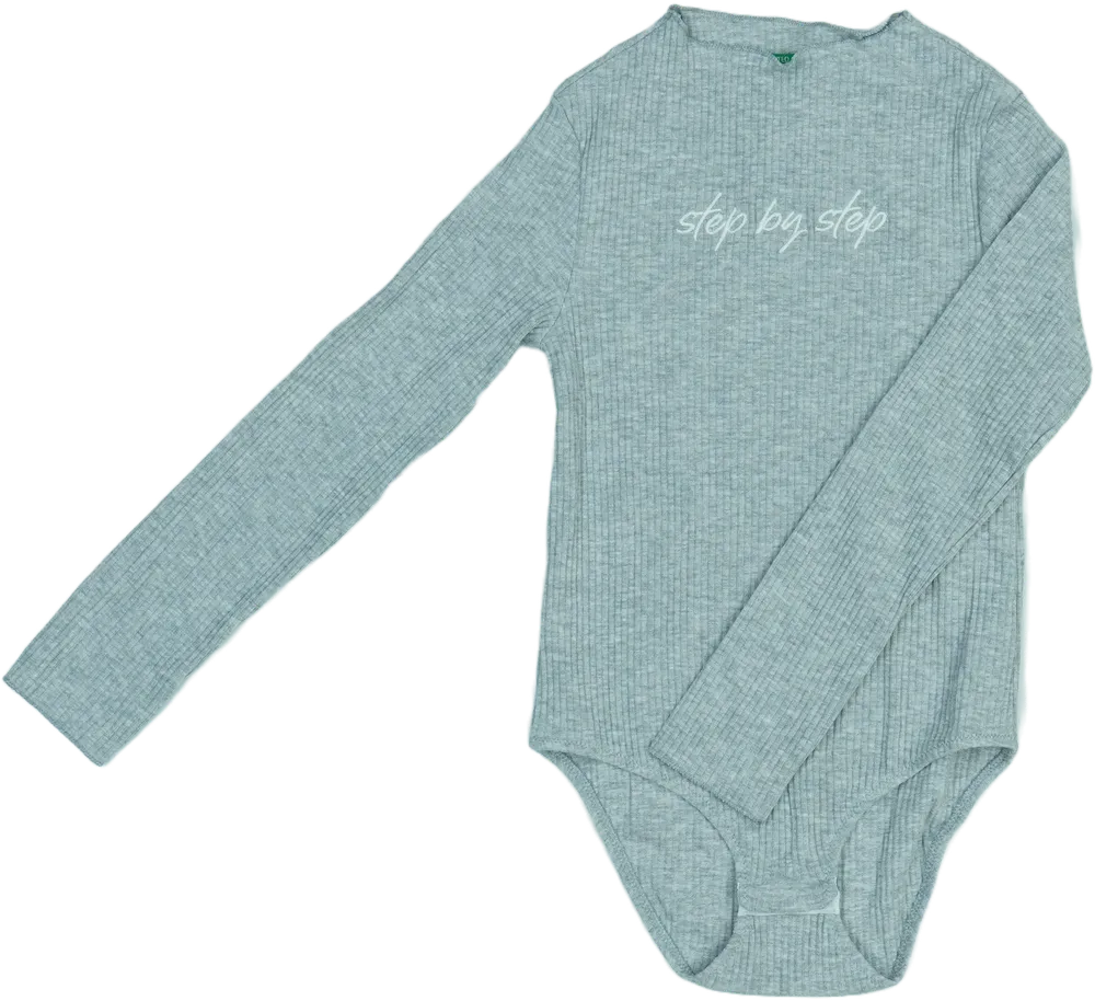 Szürke Benetton Hosszú ujjú body EU 122 / UK 7 év / US 7 év/M