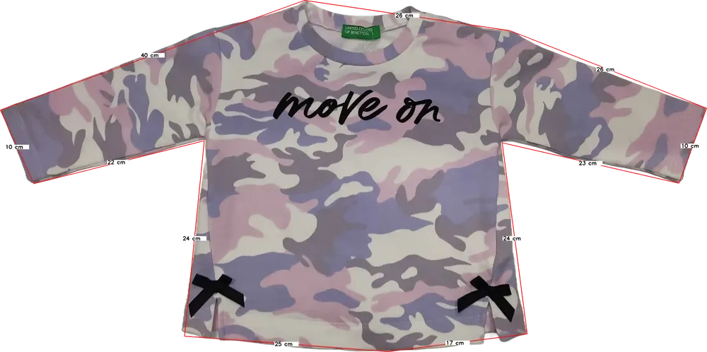 Terepszínű Benetton Pulóver EU 68 / UK 3-6 hónap / US 3-6 hónap