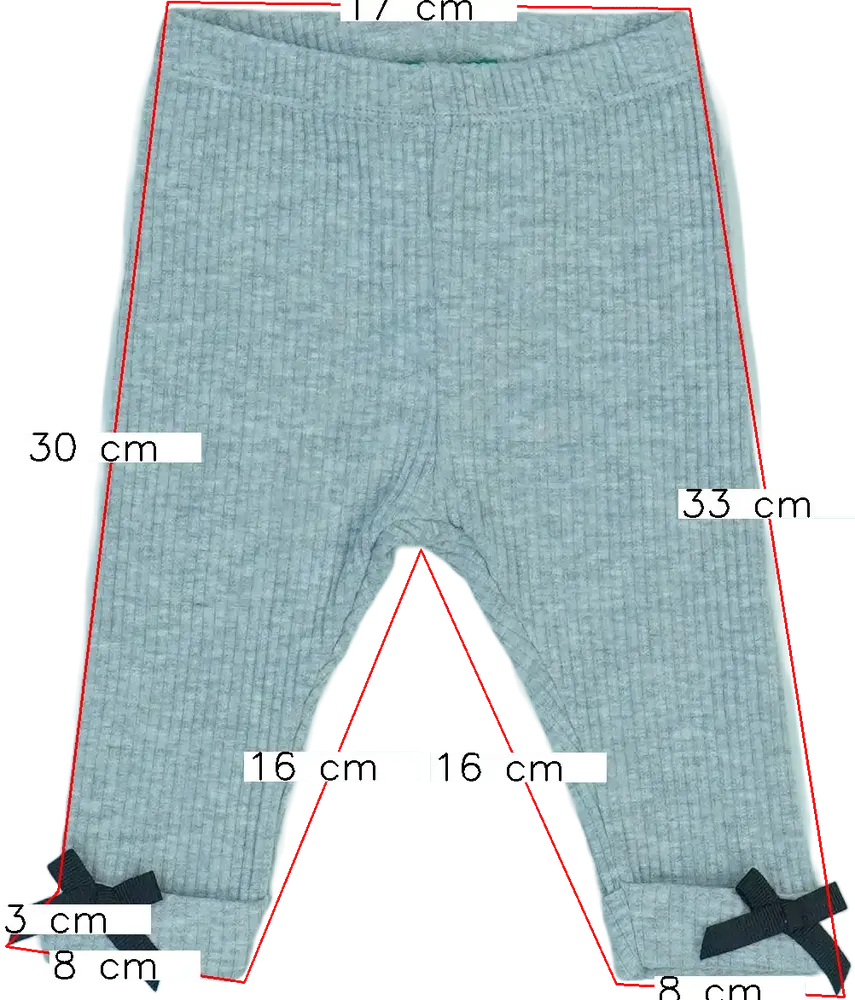 Szürke Benetton Leggings EU 68 / UK 3-6 hónap / US 3-6 hónap