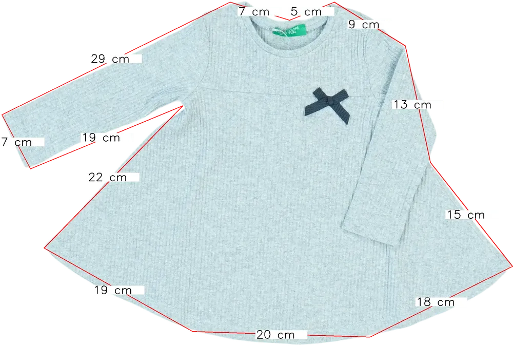 Szürke Benetton Ruha EU 74 / UK 6-9 hónap / US 6-9 hónap