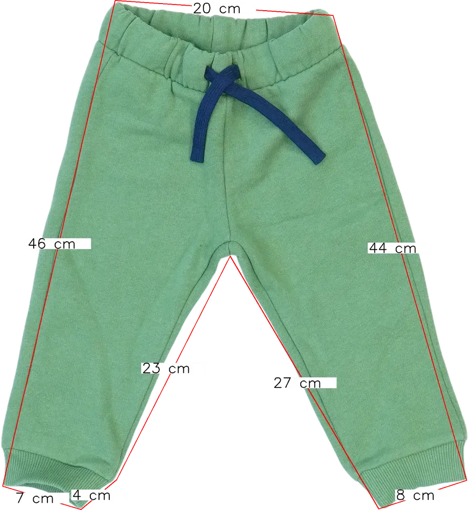 Zöld Benetton Melegítőnadrág EU 86 / UK 12-18 hónap / US 18 hónap