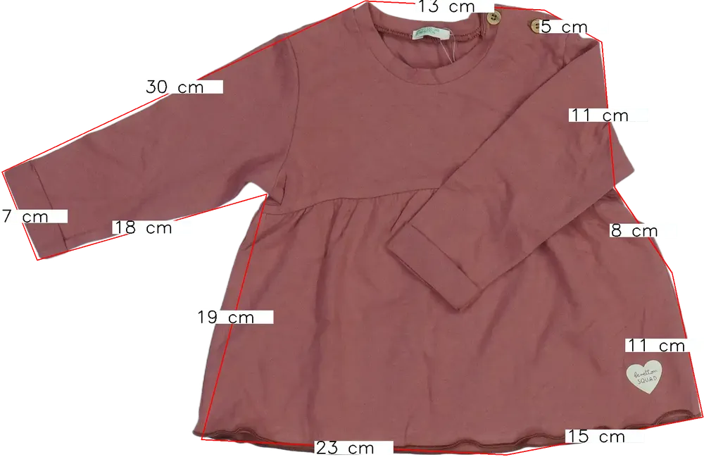 Rózsaszín Benetton Ruha EU 74 / UK 6-9 hónap / US 6-9 hónap
