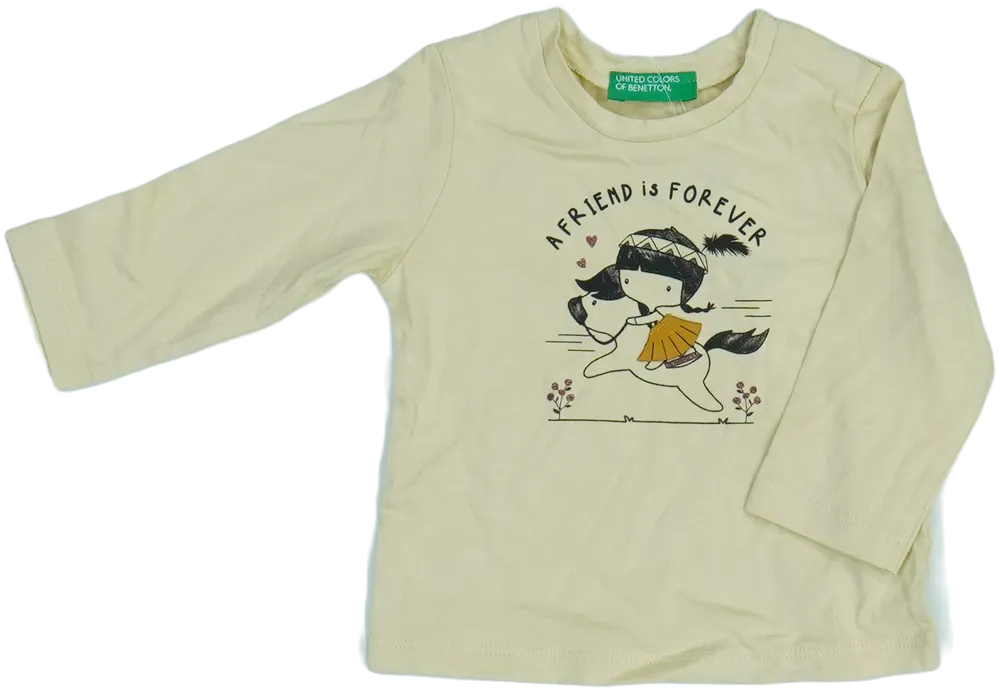 Barna Benetton Hosszú ujjú felső EU 68 / UK 3-6 hónap / US 3-6 hónap