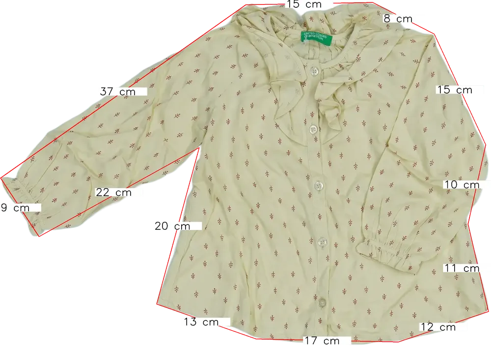 Barna Benetton Blúz EU 92 / UK 2 év / US 2T