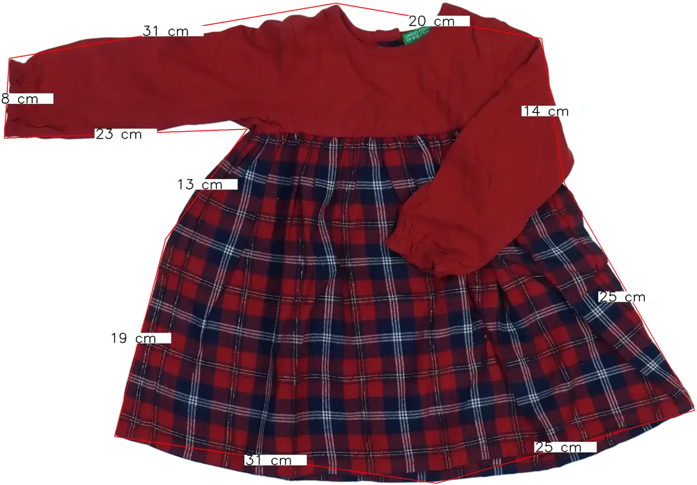 Piros Benetton Ruha EU 86 / UK 12-18 hónap / US 18 hónap