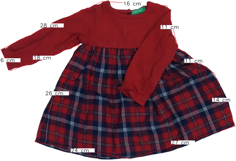 Piros Benetton Ruha EU 74 / UK 6-9 hónap / US 6-9 hónap