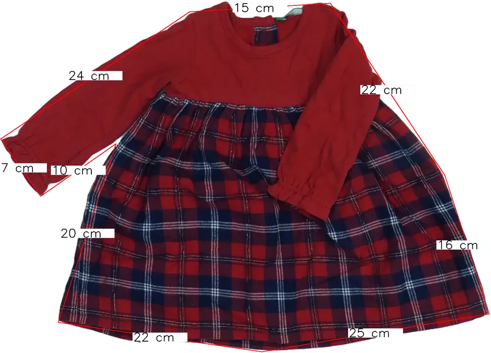 Piros Benetton Ruha EU 68 / UK 3-6 hónap / US 3-6 hónap