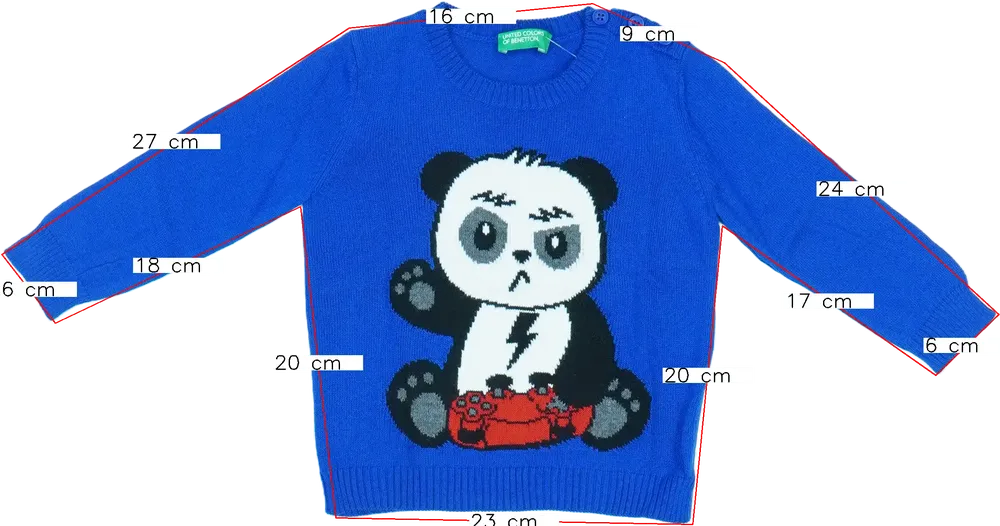 Kék Benetton Kötött pulcsi EU 80 / UK 9-12 hónap / US 12 hónap