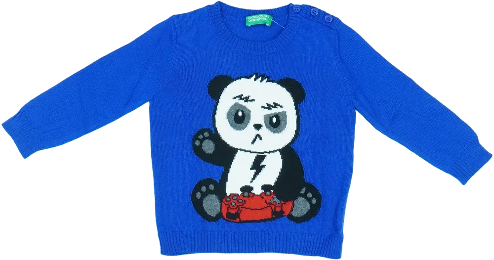 Kék Benetton Kötött pulcsi EU 80 / UK 9-12 hónap / US 12 hónap