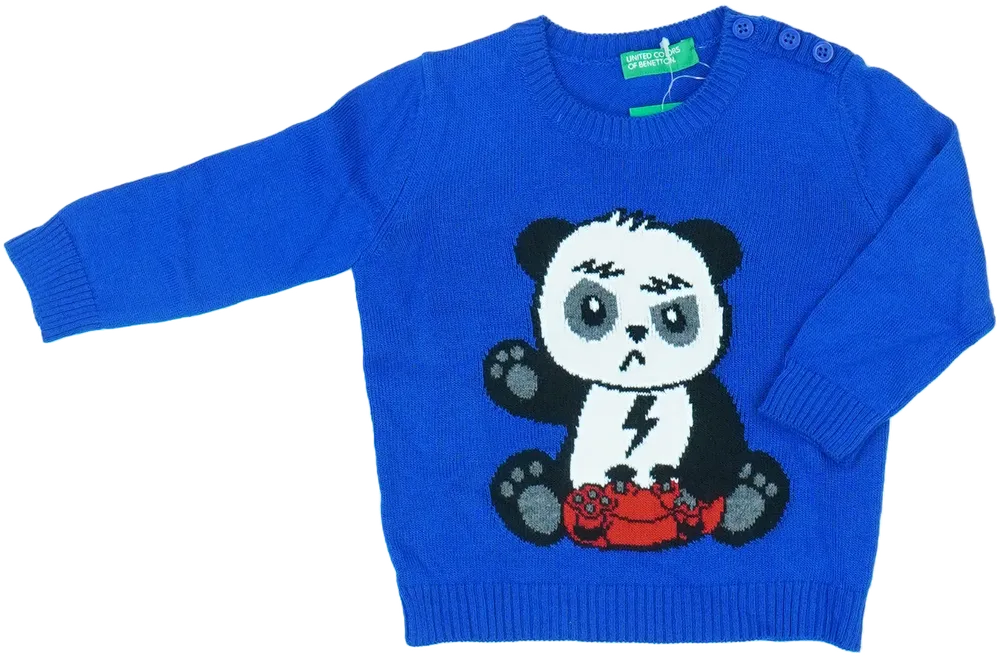 Kék Benetton Kötött pulcsi EU 74 / UK 6-9 hónap / US 6-9 hónap