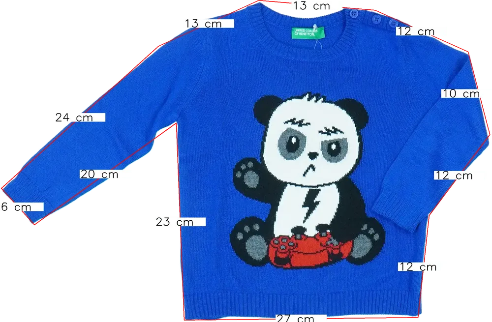 Kék Benetton Kötött pulcsi EU 86 / UK 12-18 hónap / US 18 hónap