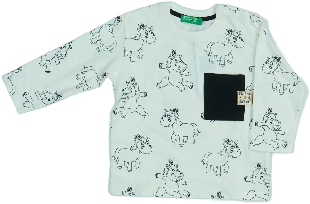 Barna Benetton Hosszú ujjú felső EU 80 / UK 9-12 hónap / US 12 hónap