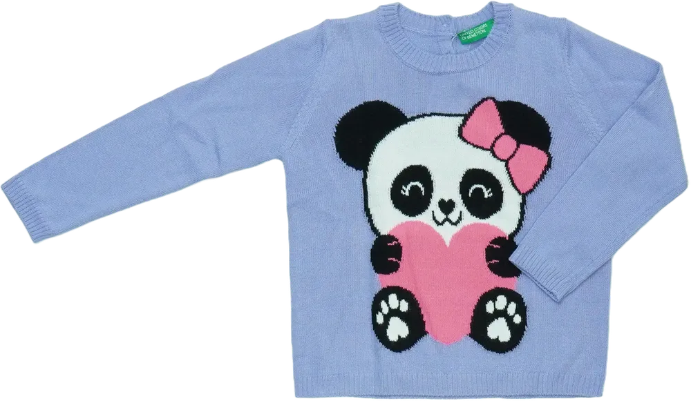 Lila Benetton Kötött pulcsi EU 92 / UK 2 év / US 2T