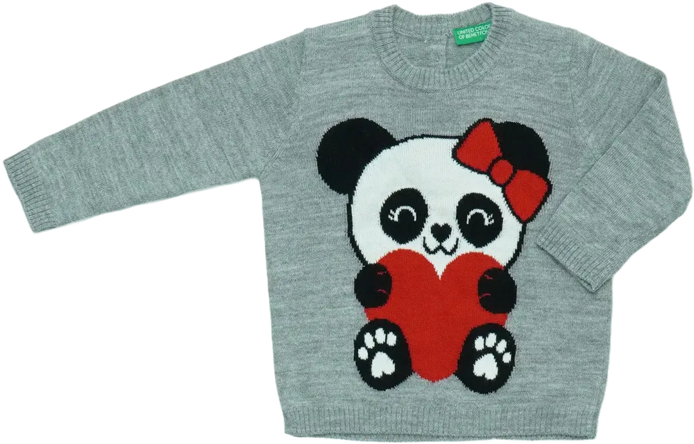 Szürke Benetton Kötött pulcsi EU 80 / UK 9-12 hónap / US 12 hónap