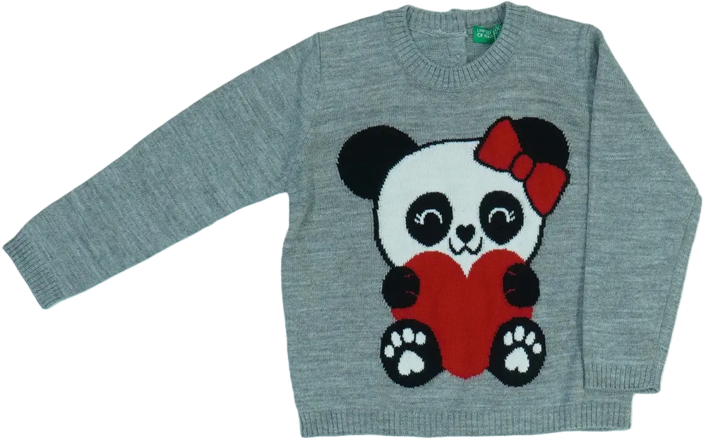 Szürke Benetton Pulóver EU 98 / UK 3 év / US 3T