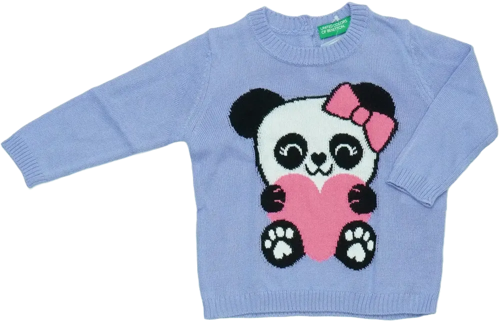 Lila Benetton Kötött pulcsi EU 74 / UK 6-9 hónap / US 6-9 hónap