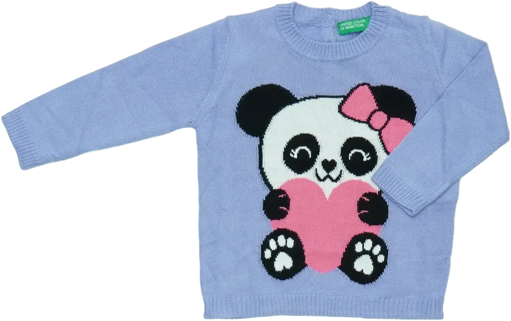 Lila Benetton Kötött pulcsi EU 80 / UK 9-12 hónap / US 12 hónap