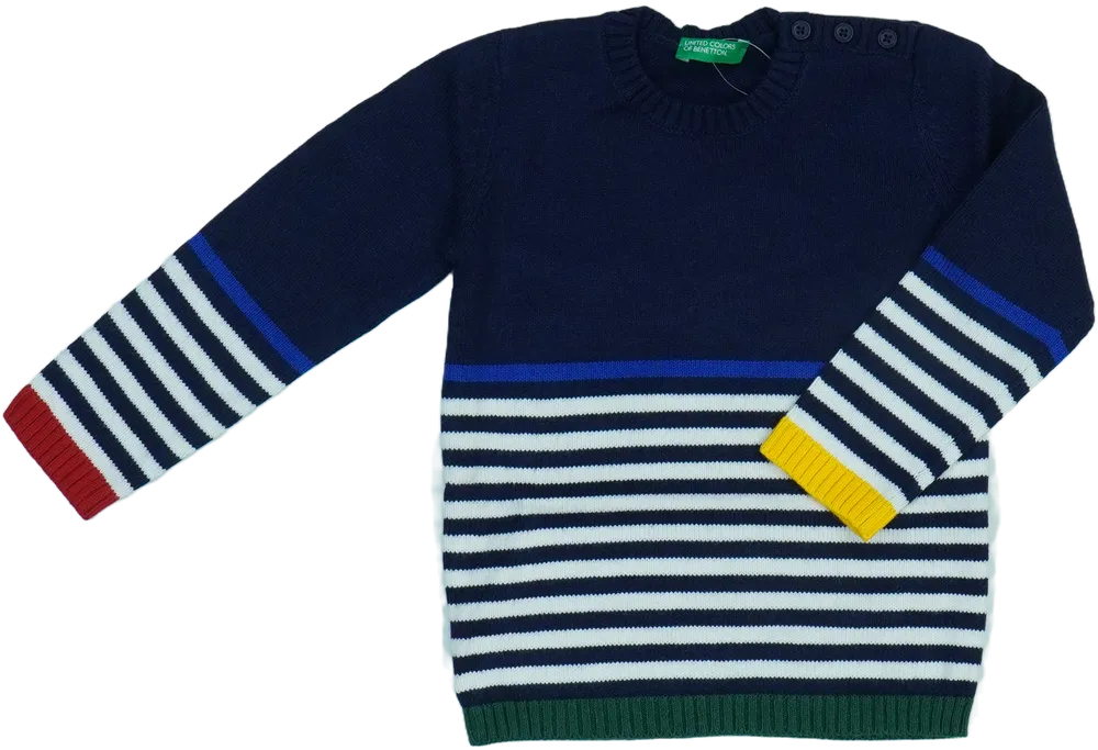 Többszínű Benetton Kötött pulcsi EU 92 / UK 2 év / US 2T