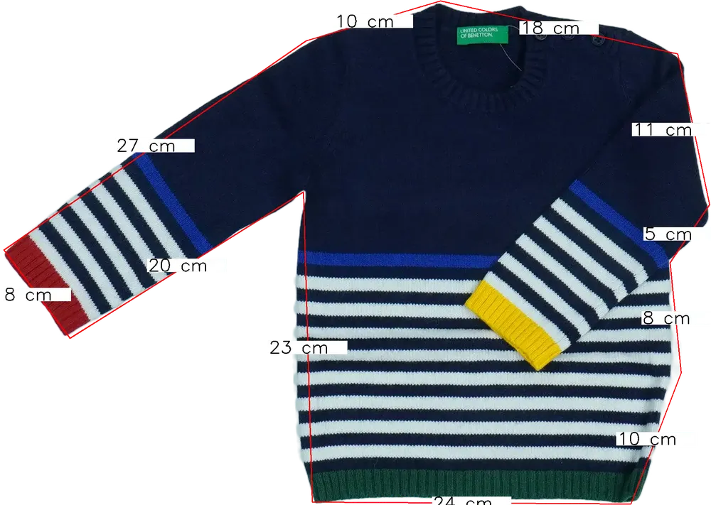 Többszínű Benetton Kötött pulcsi EU 86 / UK 12-18 hónap / US 18 hónap