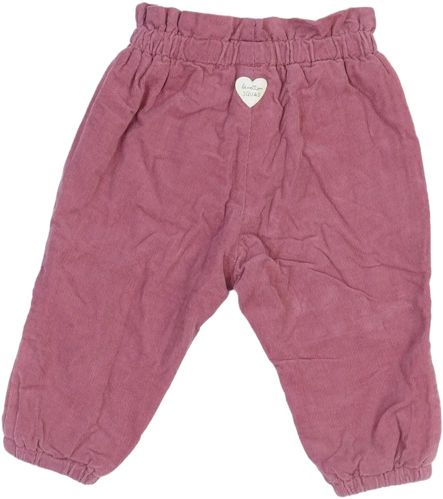 Rózsaszín Benetton Baby nadrág EU 74 / UK 6-9 hónap / US 6-9 hónap