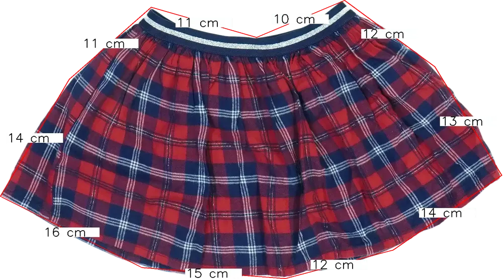 Piros Benetton Szoknya EU 92 / UK 2 év / US 2T