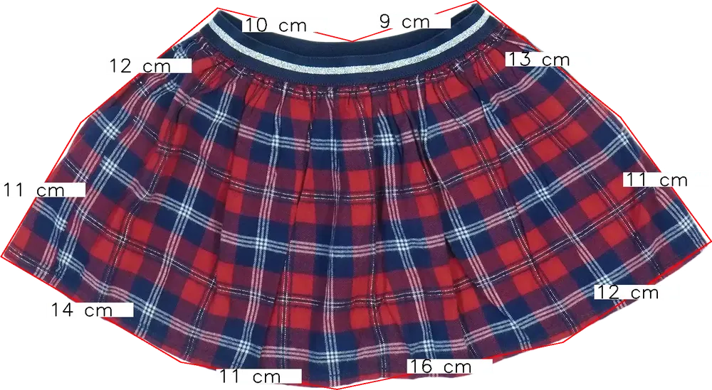 Piros Benetton Szoknya EU 80 / UK 9-12 hónap / US 12 hónap