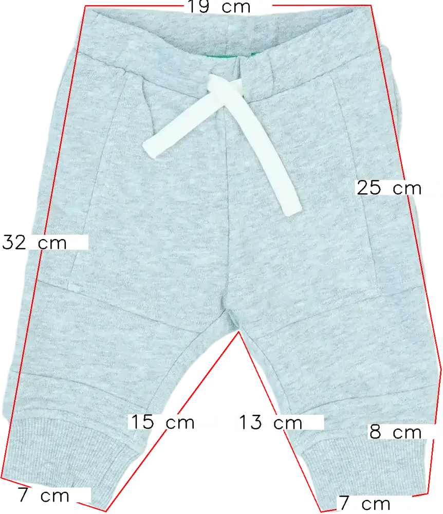 Szürke Benetton Melegítőnadrág EU 68 / UK 3-6 hónap / US 3-6 hónap