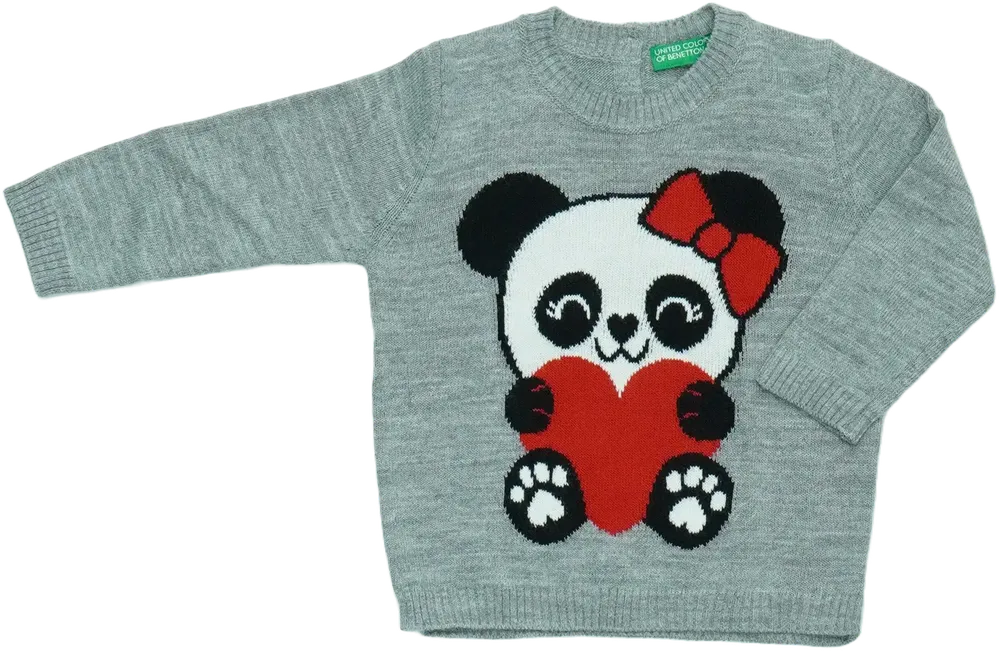 Szürke Benetton Kötött pulcsi EU 74 / UK 6-9 hónap / US 6-9 hónap