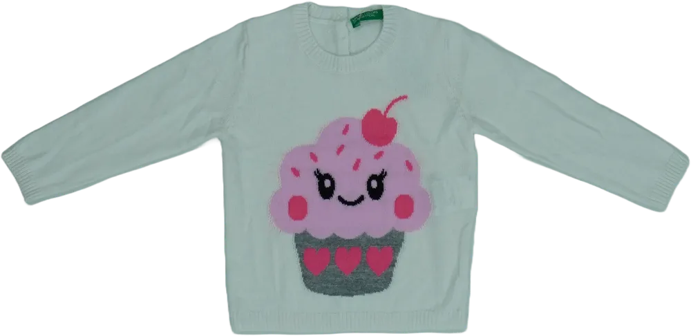 Fehér Benetton Kötött pulcsi EU 86 / UK 12-18 hónap / US 18 hónap