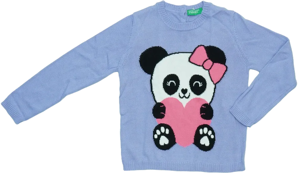 Lila Benetton Kötött pulcsi EU 104 / UK 4 év / US 4T/XS