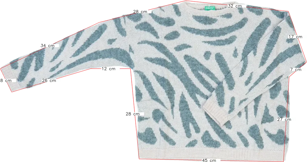 Rózsaszín Benetton Kötött pulcsi EU 146 / UK 11 év / US 12 év/L