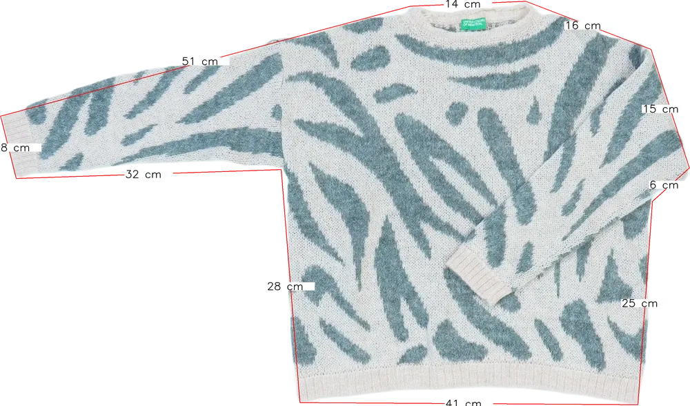 Rózsaszín Benetton Kötött pulcsi EU 128 / UK 8 év / US 8 év/M