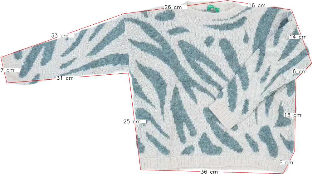 Rózsaszín Benetton Kötött pulcsi EU 122 / UK 7 év / US 7 év/M