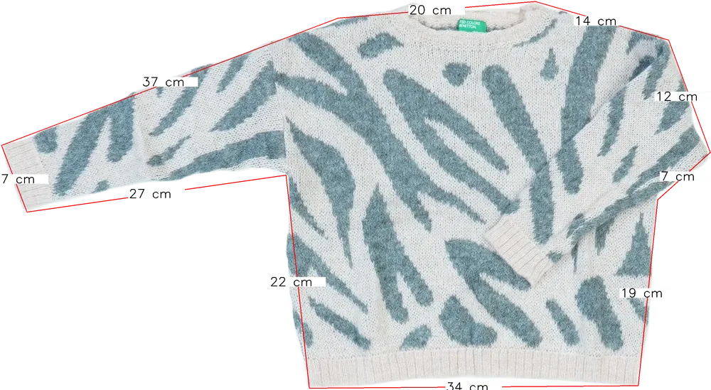 Rózsaszín Benetton Kötött pulcsi EU 110 / UK 5 év / US 5 év/XS