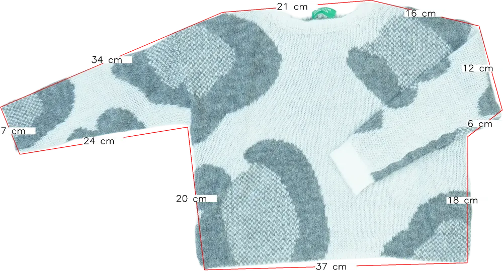 Fehér Benetton Kötött pulcsi EU 110 / UK 5 év / US 5 év/XS