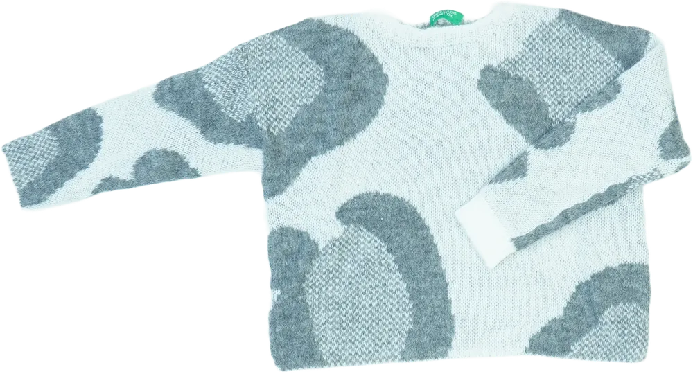 Fehér Benetton Kötött pulcsi EU 110 / UK 5 év / US 5 év/XS