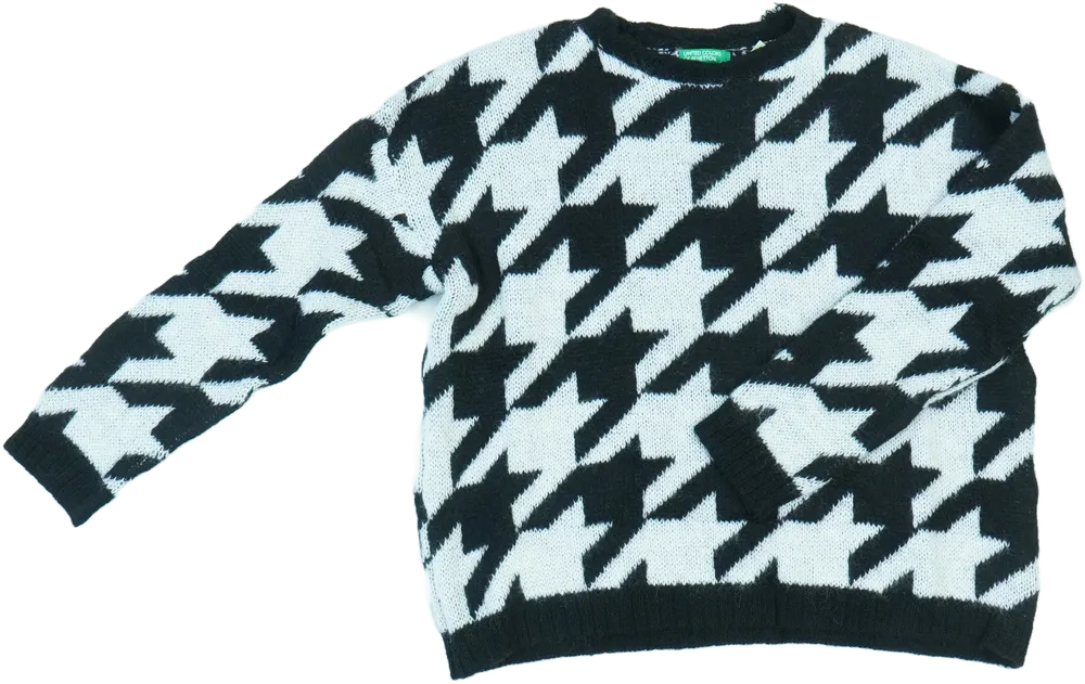 Fehér Benetton Pulóver EU 128 / UK 8 év / US 8 év/M