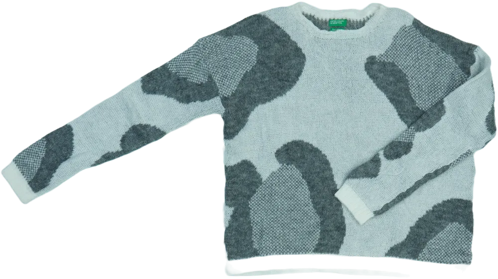 Fehér Benetton Kötött pulcsi EU 152 / UK 12 év / US 12 év/L