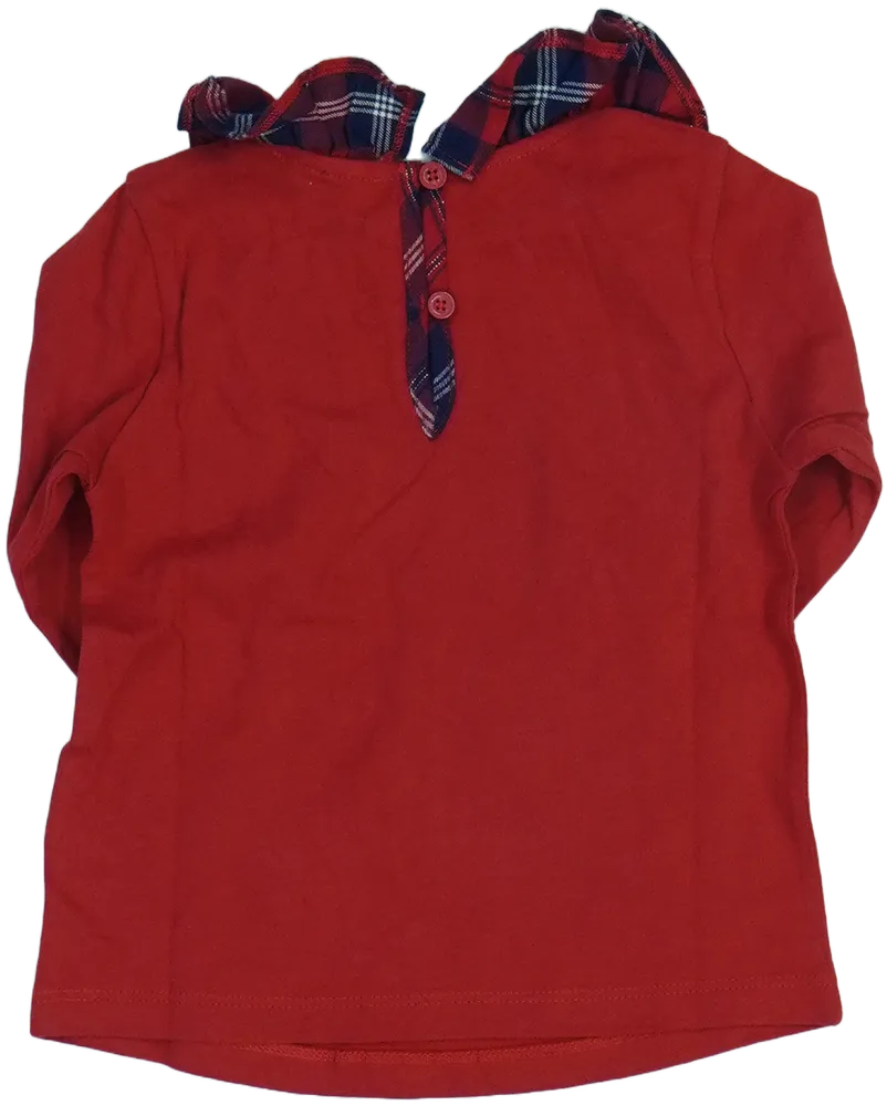 Piros Benetton Hosszú ujjú felső EU 86 / UK 12-18 hónap / US 18 hónap