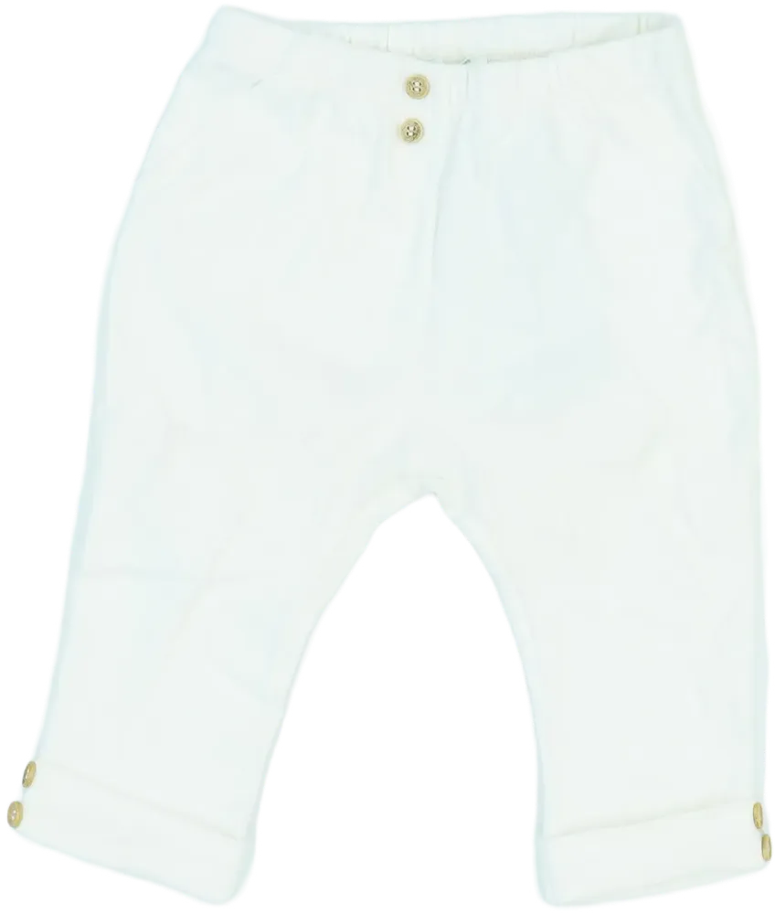 Fehér Benetton Baby nadrág EU 74 / UK 6-9 hónap / US 6-9 hónap