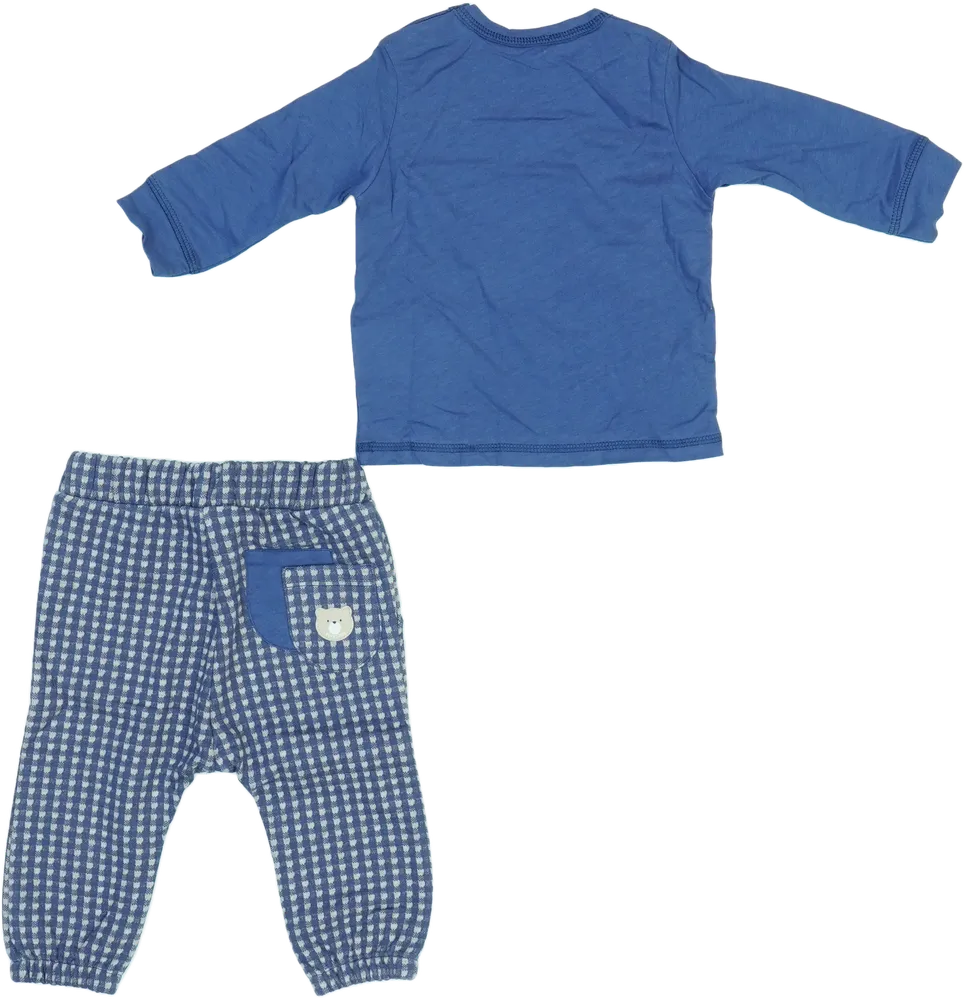 Kék Benetton 2 részes szett - Felsőruházat és nadrág EU 74 / UK 6-9 hónap / US 6-9 hónap