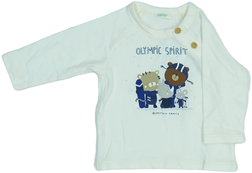 Barna Benetton Hosszú ujjú felső EU 62 / UK 0-3 hónap / US 0-3 hónap