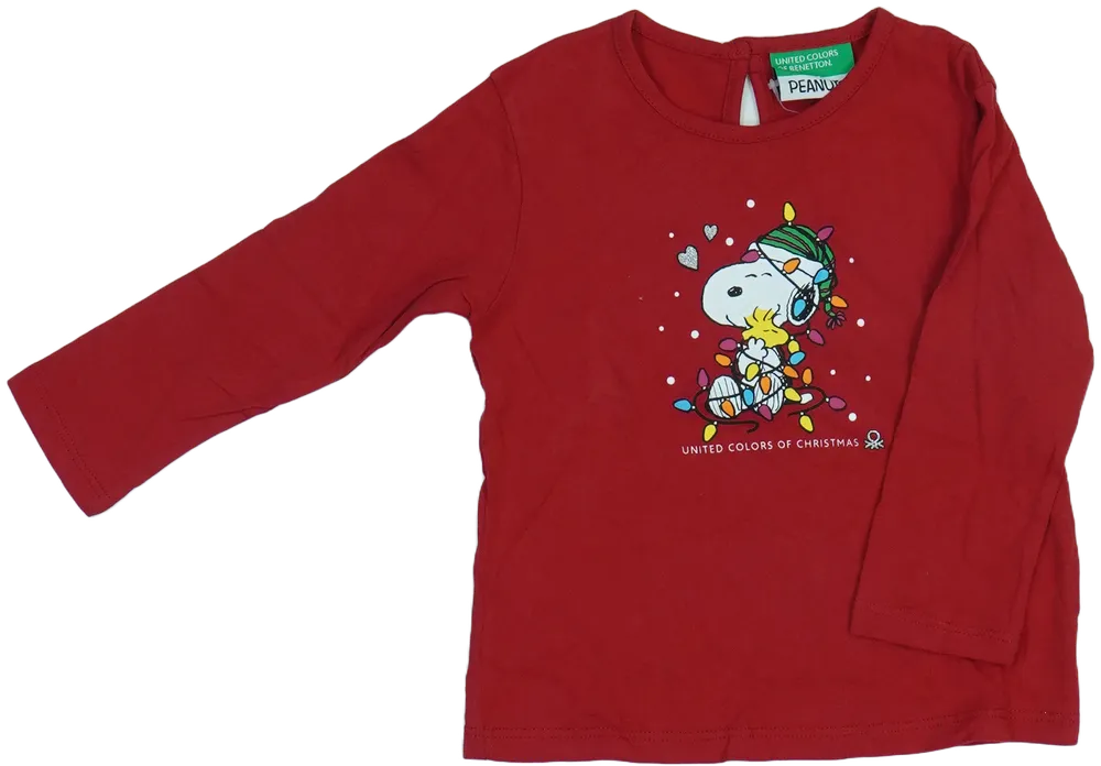 Bordó Benetton Hosszú ujjú felső EU 86 / UK 12-18 hónap / US 18 hónap