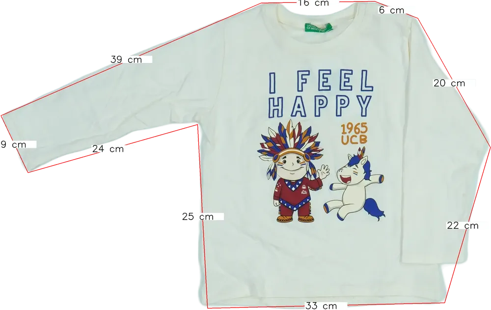 Barna Benetton Hosszú ujjú felső EU 98 / UK 3 év / US 3T