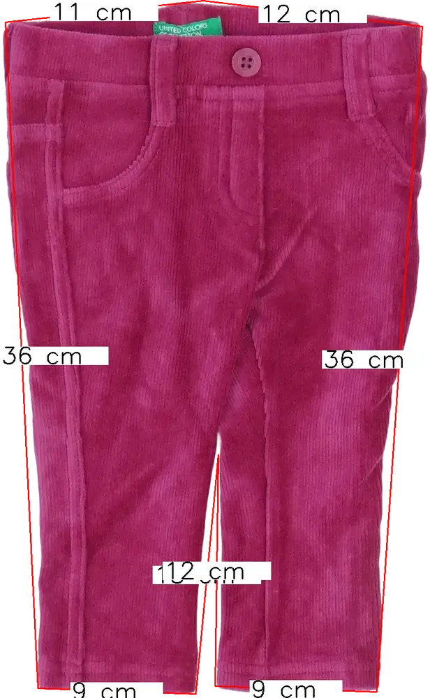 Rózsaszín Benetton Baby nadrág EU 74 / UK 6-9 hónap / US 6-9 hónap