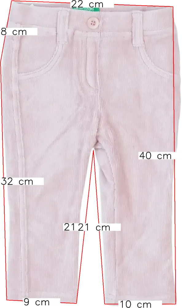 Rózsaszín Benetton Baby nadrág EU 80 / UK 9-12 hónap / US 12 hónap