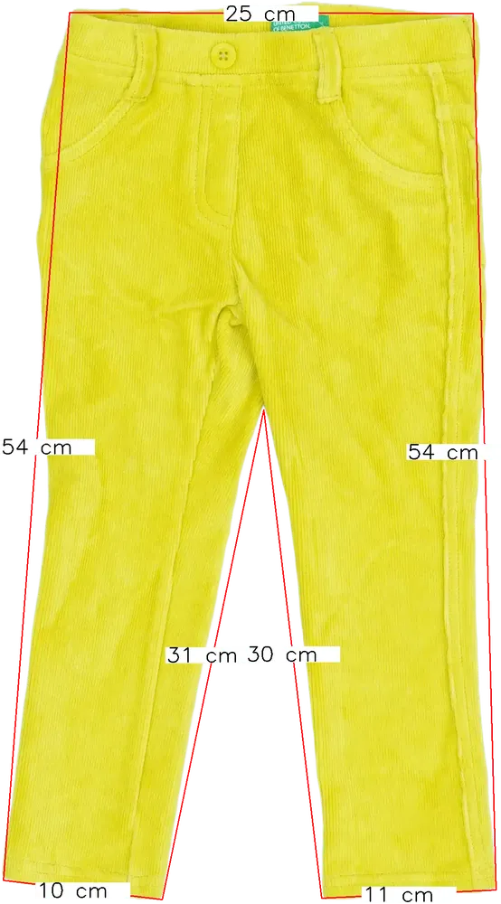 Sárga Benetton Baby nadrág EU 98 / UK 3 év / US 3T